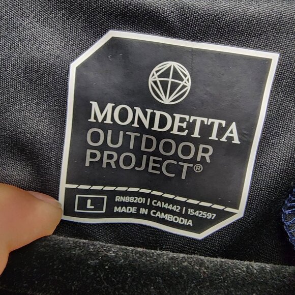 Mondetta Jacket Mens Large Navy Blue Full-Zip Polyester Hoodie *NWT* - Picture 4 of 11